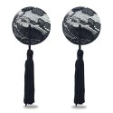 Reusable Black Lace Round Tassel Nipple Pasties Reusable Black Lace Round Tassel Nipple Pasties