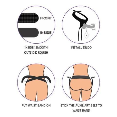 Vibrating Easy Strapon Set 7.5'' Black Vibrating Easy Strapon Set 7.5'' Black