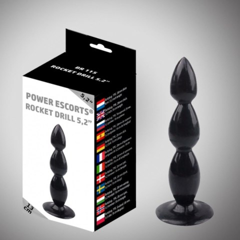 Rocket drill 5,2 inch black big anal plug 5,2 inch / 13 cm Rocket drill 5,2 inch black big anal plug 5,2 inch / 13 cm