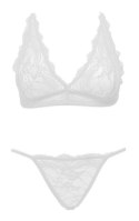 Ouno-Sexy Lingerie Set 2 parts-L/XL-White Ouno-Sexy Lingerie Set 2 parts-L/XL-White