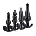 Plug-Quatro Anal Plugs Starter Set- 4-Pack Black Plug-Quatro Anal Plugs Starter Set- 4-Pack Black