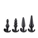 Plug-Quatro Anal Plugs Starter Set- 4-Pack Black Plug-Quatro Anal Plugs Starter Set- 4-Pack Black