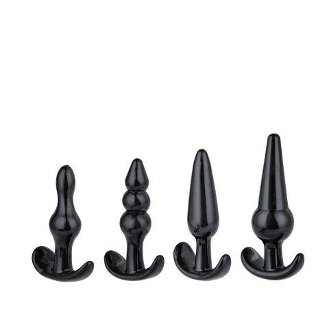 Plug-Quatro Anal Plugs Starter Set- 4-Pack Black Plug-Quatro Anal Plugs Starter Set- 4-Pack Black