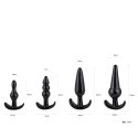 Plug-Quatro Anal Plugs Starter Set- 4-Pack Black Plug-Quatro Anal Plugs Starter Set- 4-Pack Black