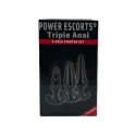 Plug-Triple Anal Plugs Starter Set- 3-Pack Anal Plugs Black Plug-Triple Anal Plugs Starter Set- 3-Pack Anal Plugs Black