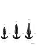 Plug-Triple Anal Plugs Starter Set- 3-Pack Anal Plugs Black Plug-Triple Anal Plugs Starter Set- 3-Pack Anal Plugs Black