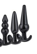 Plug-Triple Anal Plugs Starter Set- 3-Pack Anal Plugs Black Plug-Triple Anal Plugs Starter Set- 3-Pack Anal Plugs Black