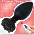 Power Escorts - Princess Plug - Remote Rose Design Plug - USB Rechargeable - 10 Functions - Black Power Escorts - Princess Plug - Remote Rose Design Plug - USB Rechargeable - 10 Functions - Black