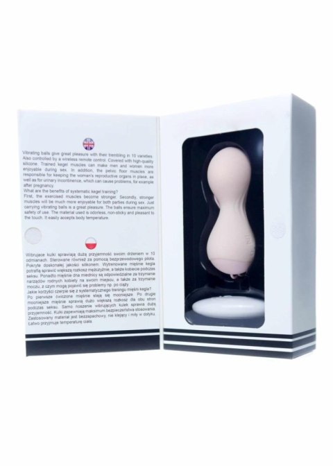 Kulki-Vibrating Silicone Kegel Balls USB 10 Function / Remote control -Flesh Kulki-Vibrating Silicone Kegel Balls USB 10 Function / Remote control -Flesh