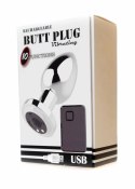 Stymulator-Rechargeable Butt Plug Vibrator USB 10 Functions - Silver Stymulator-Rechargeable Butt Plug Vibrator USB 10 Functions - Silver