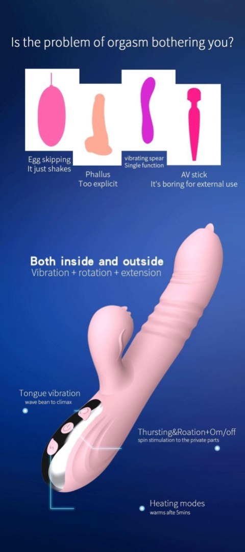 Wibrator-Fairy USB 3 functions of thrusting / 20 vibrations Wibrator-Fairy USB 3 functions of thrusting / 20 vibrations