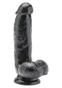 Dildo 6 inch with Balls Black Dildo 6 inch with Balls Black