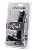 Dildo 7 inch with Balls Black Dildo 7 inch with Balls Black