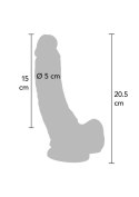 Dildo 8 inch with Balls Black Dildo 8 inch with Balls Black