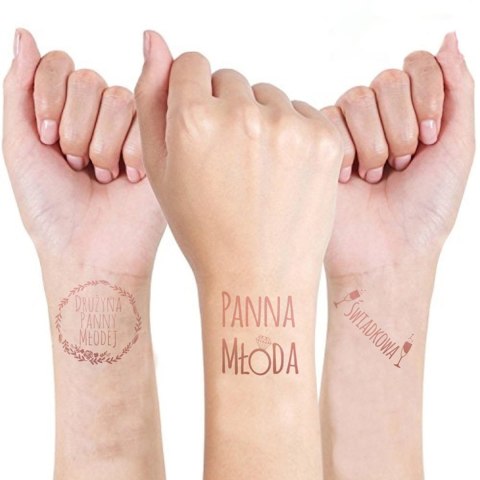 Gry - Zestaw 12 ROSE GOLD tatuaży na wieczór panieński Gry - Zestaw 12 ROSE GOLD tatuaży na wieczór panieński