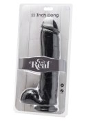 Dildo 11 inch with Balls Black Dildo 11 inch with Balls Black