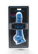 Happy Dicks 7.5in. with Balls Blue Happy Dicks 7.5in. with Balls Blue