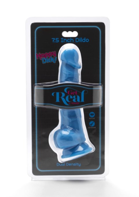 Happy Dicks 7.5in. with Balls Blue Happy Dicks 7.5in. with Balls Blue