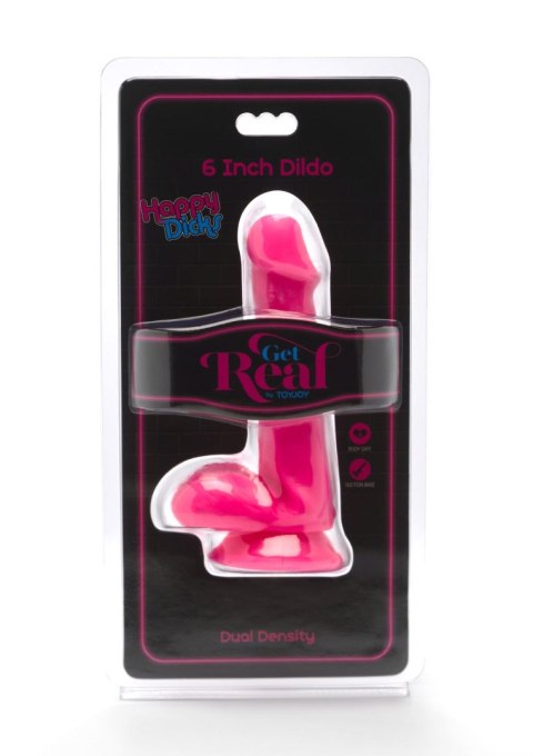Happy Dicks Dildo 6 inch Balls Pink Happy Dicks Dildo 6 inch Balls Pink